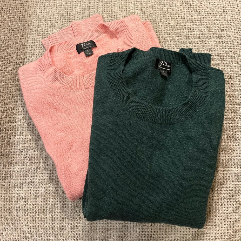 Two J. Crew Cashmere Sweaters